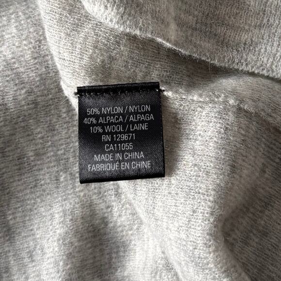 New 360 SWEATER Janelle Fitted Turtleneck in Light Heather Grey Women's Size L - Picture 7 of 12